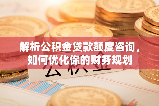 尼勒克解析公积金贷款额度咨询，如何优化你的财务规划
