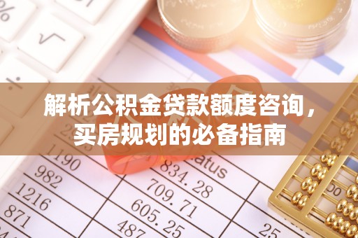 尼勒克解析公积金贷款额度咨询，买房规划的必备指南