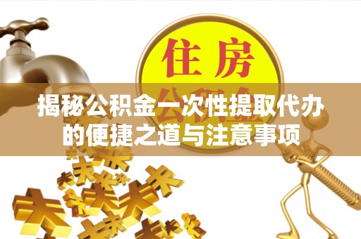 尼勒克揭秘公积金一次性提取代办的便捷之道与注意事项