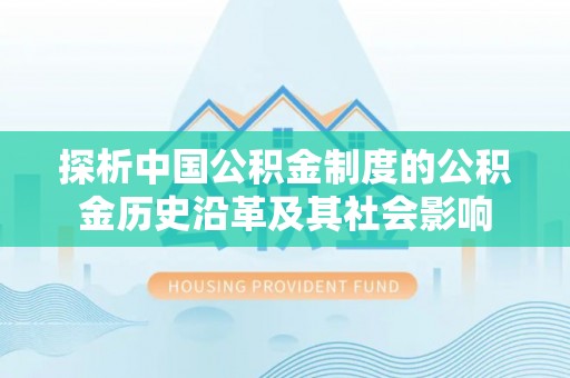 尼勒克探析中国公积金制度的公积金历史沿革及其社会影响