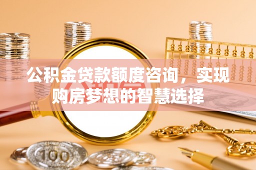 尼勒克公积金贷款额度咨询，实现购房梦想的智慧选择