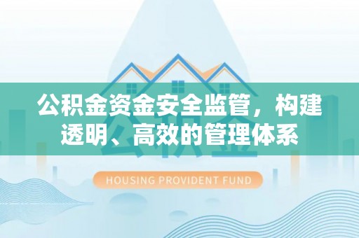 尼勒克公积金资金安全监管，构建透明、高效的管理体系