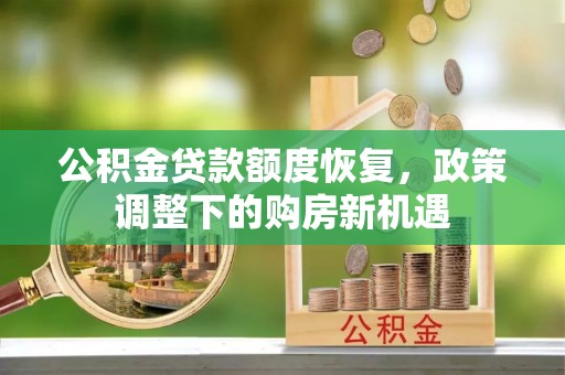 尼勒克公积金贷款额度恢复，政策调整下的购房新机遇