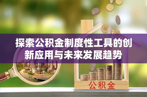 尼勒克探索公积金制度性工具的创新应用与未来发展趋势