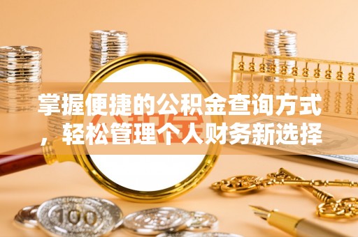 尼勒克掌握便捷的公积金查询方式，轻松管理个人财务新选择