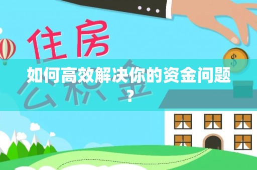 尼勒克如何高效解决你的资金问题？