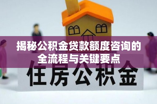 尼勒克揭秘公积金贷款额度咨询的全流程与关键要点