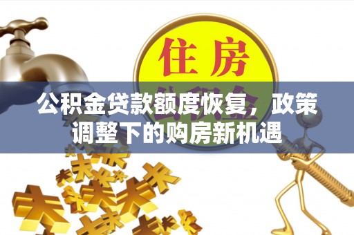 尼勒克公积金贷款额度恢复，政策调整下的购房新机遇